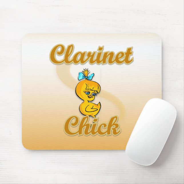 Clarinet Chick Mouse Pad (With Mouse)