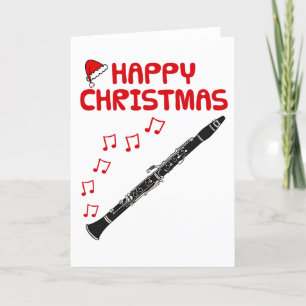 Clarinet Christmas Card Woodwind Musician