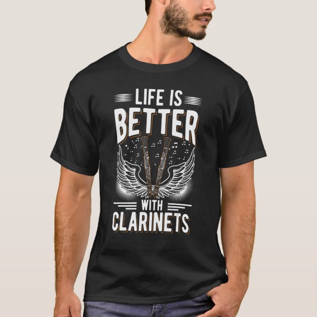 Clarinet Clarinetist T-Shirt (Front)