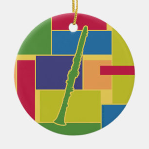 Clarinet Colorblocks Ornament