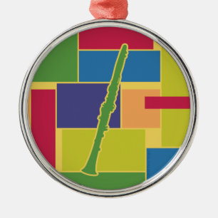 Clarinet Colorblocks Ornament