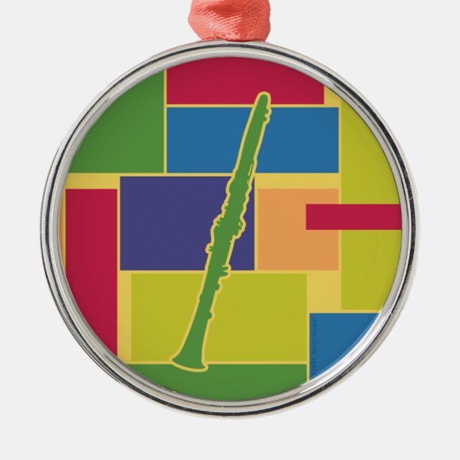 Clarinet Colorblocks Ornament (Front)
