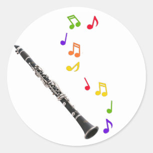 Clarinet Colourful Music Sticker