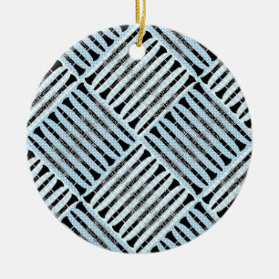 Clarinet Crosshatch Ceramic Ornament