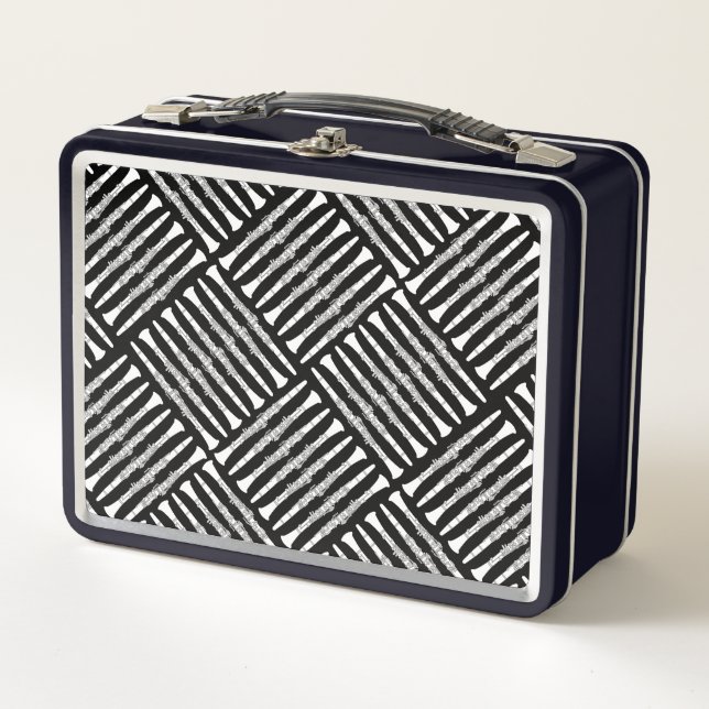 Clarinet Crosshatch Metal Lunch Box (Front)