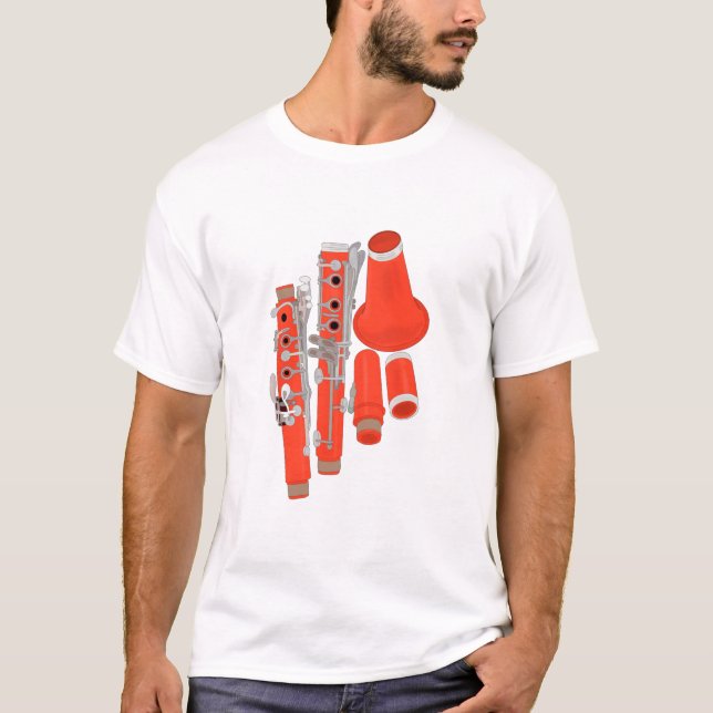 Clarinet Disassembled T-Shirt (Front)