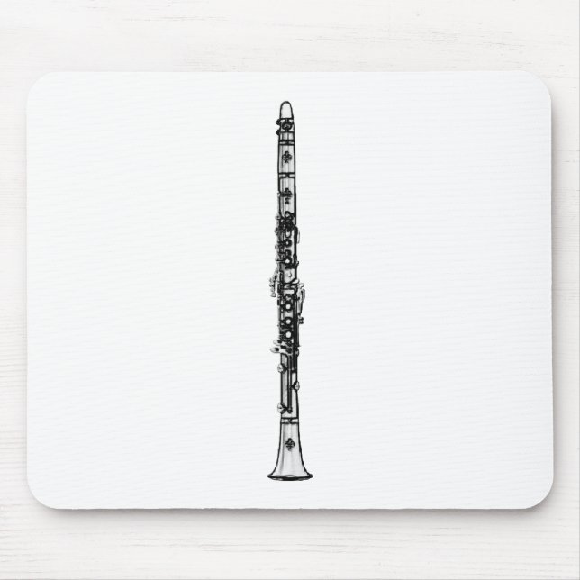 Clarinet "Drawing" Mouse Pad (Front)