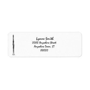 Clarinet "Drawing" Return Address Label