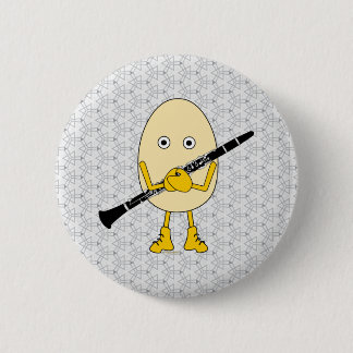 Clarinet Egghead 6 Cm Round Badge