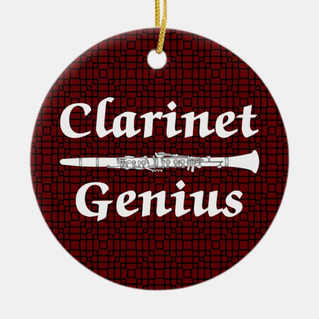 Clarinet Genius Ceramic Ornament (Front)