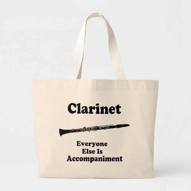 Clarinet Gift Large Tote Bag (Front)