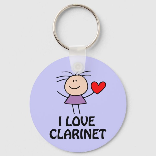 Clarinet Girl Key Ring (Front)