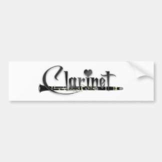 Clarinet I Love Clarinet Bumper Sticker