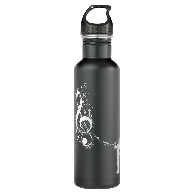 Clarinet Instrument Player Musical Note Clarinetis 710 Ml Water Bottle (Front)