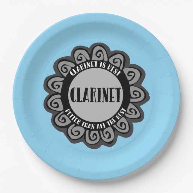 Clarinet is Best Paper Plate (Front)