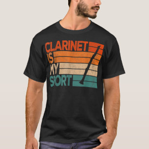 Clarinet Is My Sport Funny Clarinet Player Retro V T-Shirt