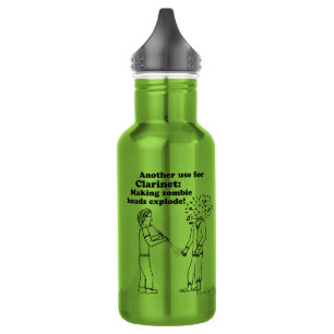 Clarinet Makes Zombies Explode 532 Ml Water Bottle