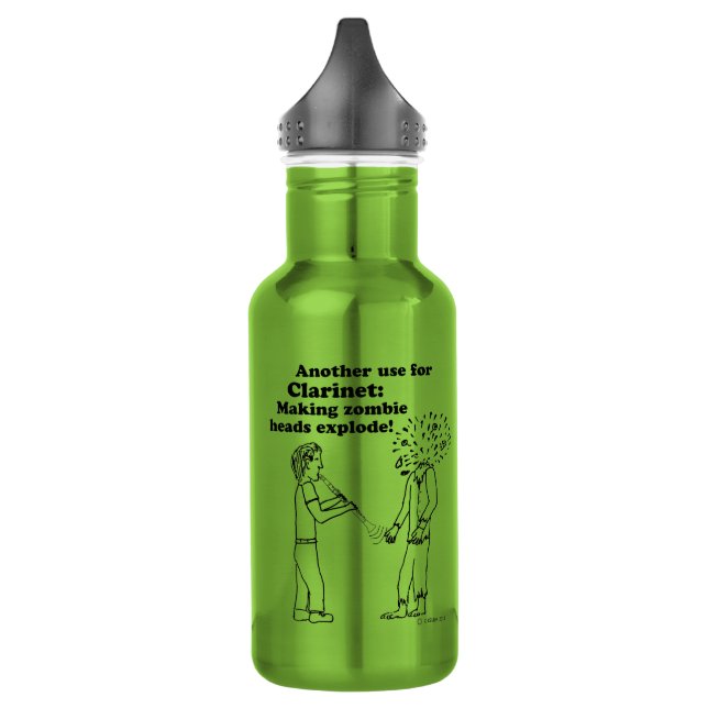 Clarinet Makes Zombies Explode 532 Ml Water Bottle (Left)