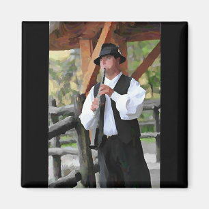 Clarinet Man in the farm Magnet