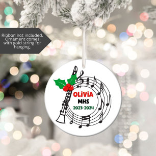 Clarinet Marching Band Christmas Ornament