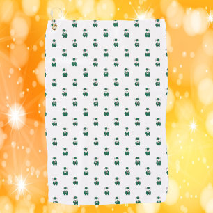 Clarinet Marching Band Rabbit Green Gold Golf Towel