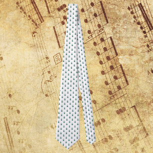 Clarinet Marching Band Rabbit Green Gold Tie