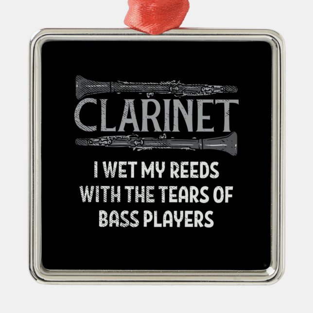 Clarinet Metal Ornament (Front)
