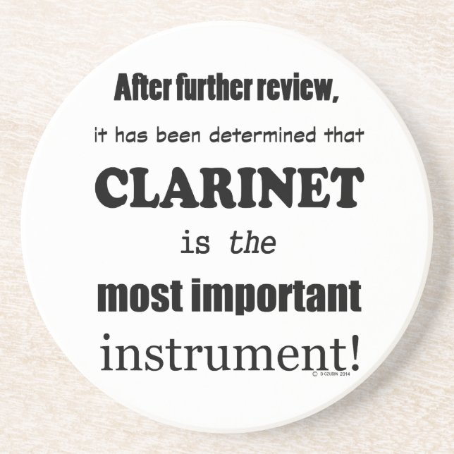 Clarinet Most Important Instrument Coaster (Front)