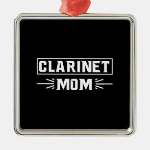 clarinet mum metal ornament