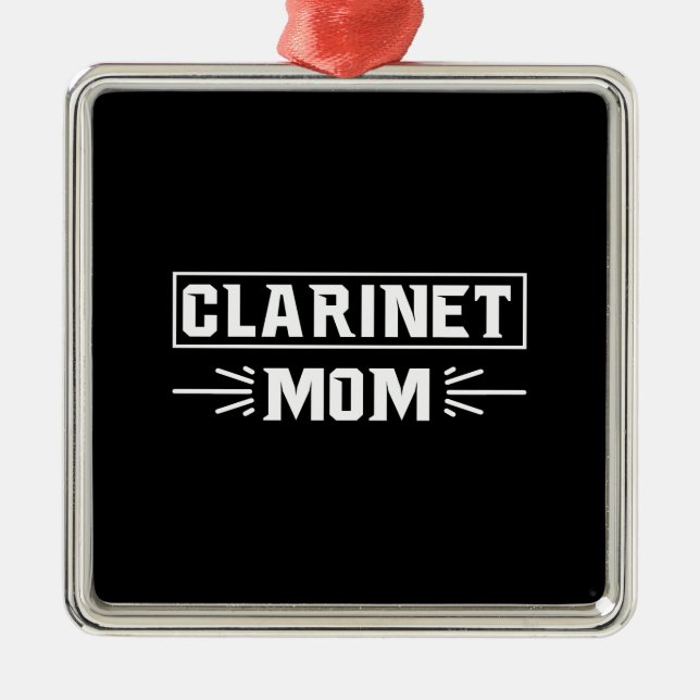 clarinet mum metal ornament (Front)