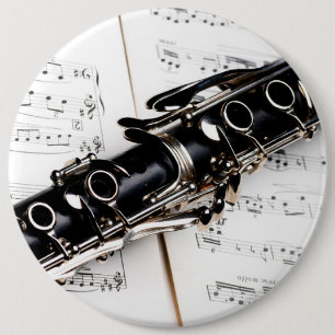 Clarinet Music 6 Cm Round Badge