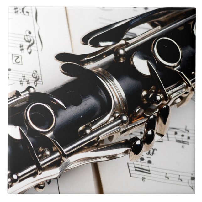 Clarinet Music Ceramic Tile (Front)