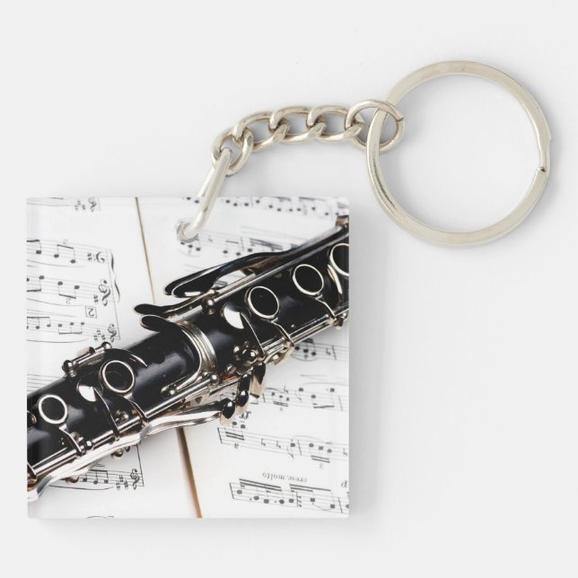 Clarinet Music Key Ring (Back)