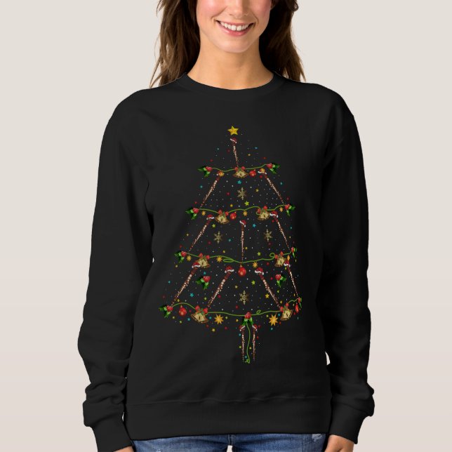 Clarinet Music Lover Xmas Santa Hat Clarinet Chris Sweatshirt (Front)