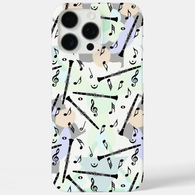 Clarinet Music Note Pattern  Case-Mate iPhone Case (Back)
