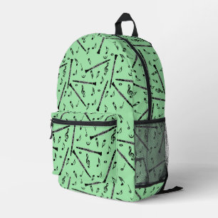 Clarinet Music Notes Printed Backpack