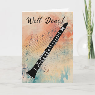 Clarinet Music Performance Congratulations Card