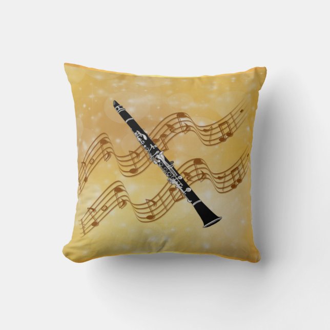 Clarinet music, popular design, cushion (Front)