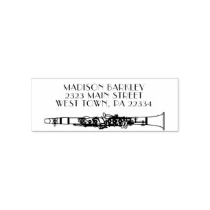 Clarinet Music Teacher Band Musician Self-inking Stamp