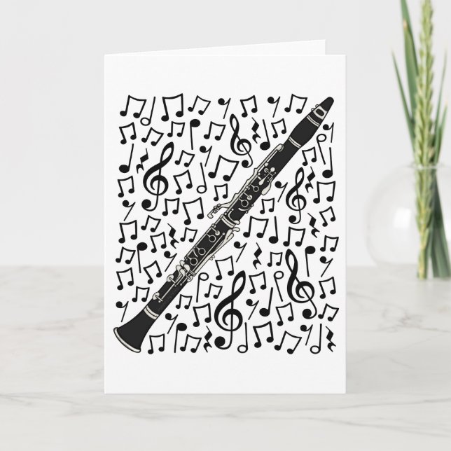 Clarinet Musical Notes Woodwind Music Teacher (Front)