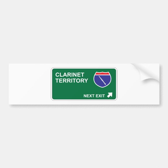 Clarinet Next Exit Bumper Sticker (Front)