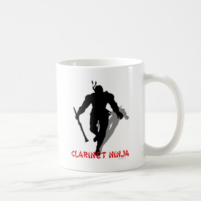 Clarinet Ninja Coffee Mug (Right)