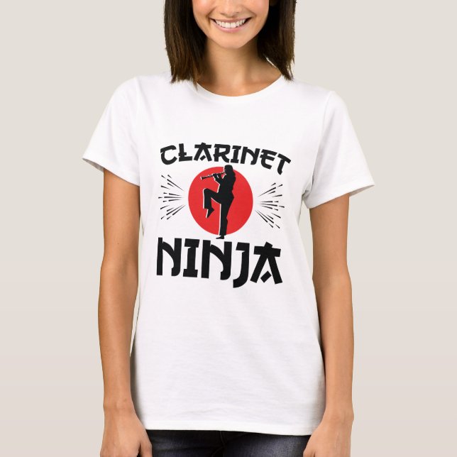 Clarinet Ninja Marching Band T-Shirt (Front)