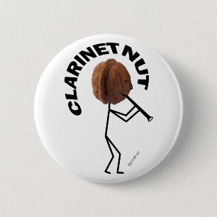 Clarinet Nut 6 Cm Round Badge