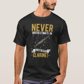 Clarinet Old Man Clarinet Player Grandpa Clarineti T-Shirt
