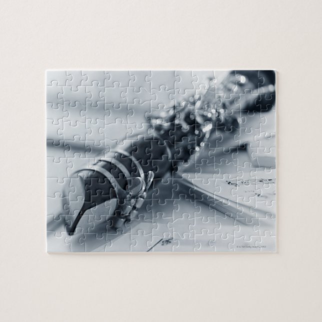 Clarinet on Music Sheets Jigsaw Puzzle (Horizontal)
