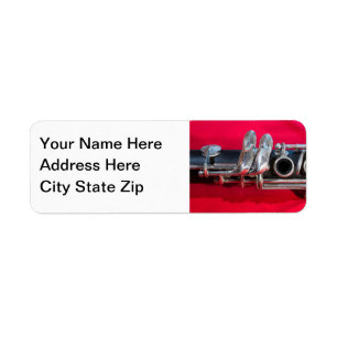 Clarinet on Red Return Address Label