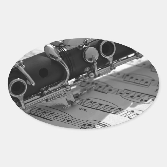 Clarinet Oval Sticker (Front)
