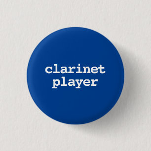 clarinet player typography Button