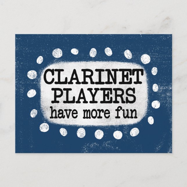 Clarinet Players Have More Fun Postcard (Front)